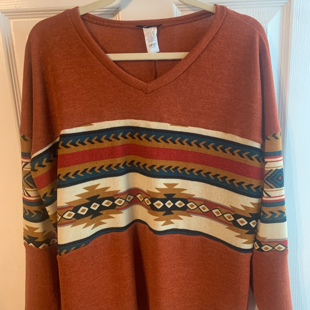 Cute Southwestern Sweater Size L- Never Worn